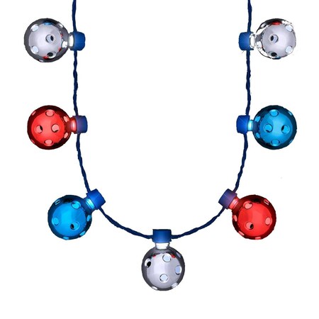 Endless Games 4th of July Firework Metallic Disco Balls Lighting Flashing Rays - Red, White & Blue EN3340169